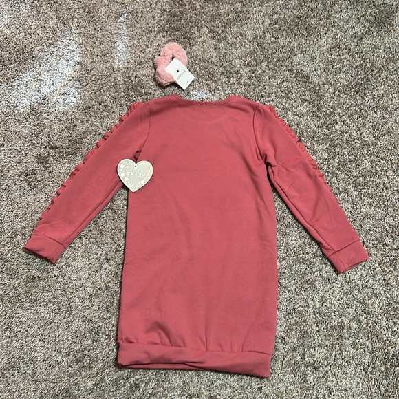 Blush Pink BKIND by BTWEEN Unicorn and Hearts Sweatshirt Size 10 - Picture 4 of 5